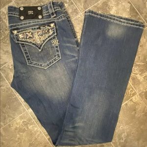 MISS ME sequin  flap pocket SIGNATURE BOOT jeans Size 29x34